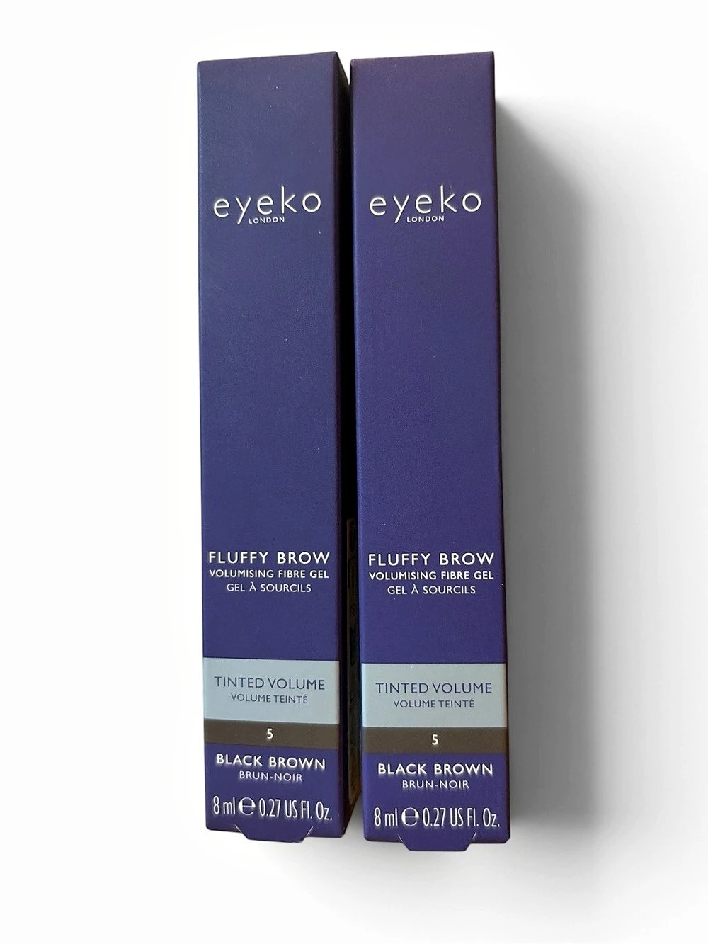 Eyeko Fluffy Brow Volumising Fibre Gel Black Brown 2-Pack